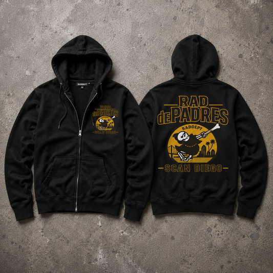 Rad DePadres Midweight Zip Up Hoodie - Black image 0