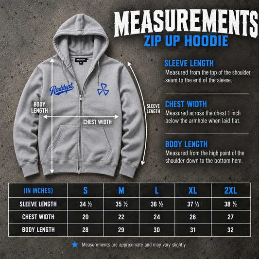 Radiation Dodgers Midweight Zip Up Hoodie - Heather Grey